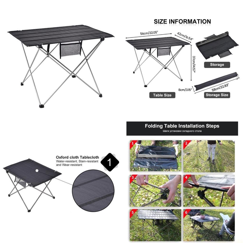 U2JB โต๊ะตั้งแคมป์แบบพกพาโต๊ะช - Camping Cooking Table บทวิจารณ์และราคา