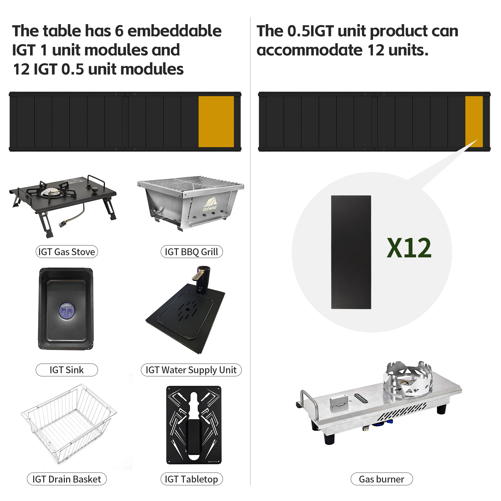 โต๊ะพับอเนกประสงค์ DOTWISE สำห - Camping Cooking Table บทวิจารณ์และราคา