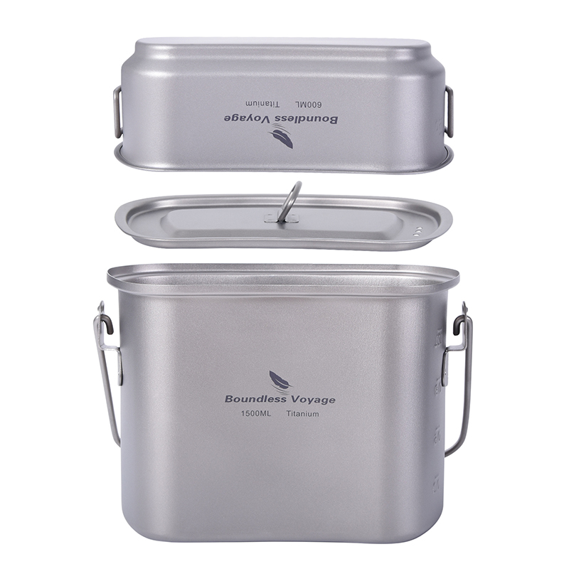 1.5L โรงอาหารทหารกลางแจ้งชุดรั - Camping Cooking Container บทวิจารณ์และราคา