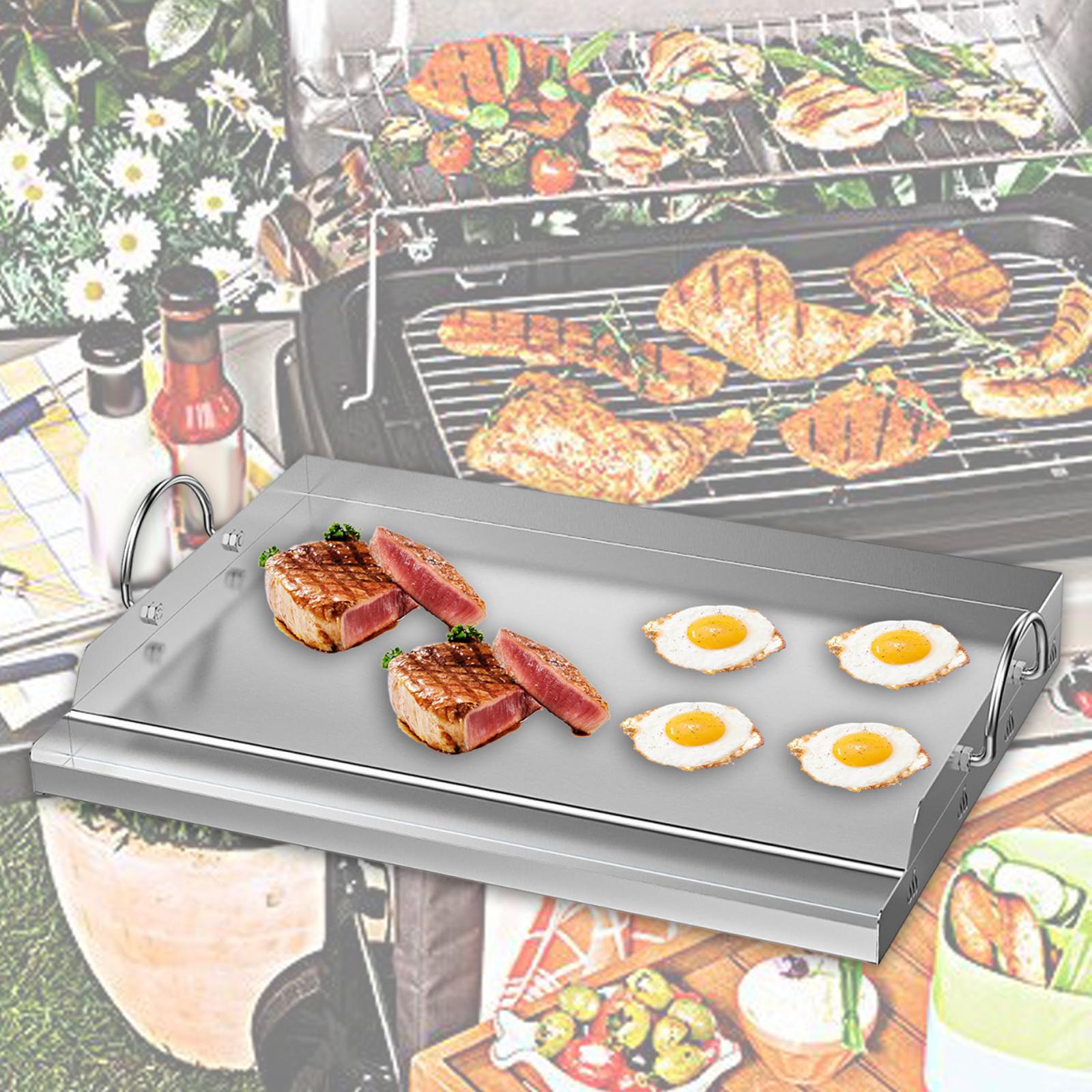 สแตนเลสทําอาหาร Griddle BBQ เค - Camping Cooking Flat Top บทวิจารณ์และราคา