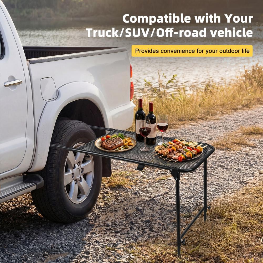 โต๊ะตั้งแคมป์แบบติดตั้งกับยางร - Camping Cooking Table บทวิจารณ์และราคา